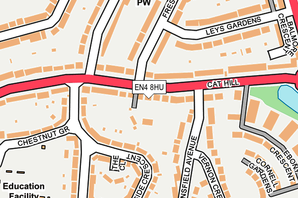 EN4 8HU map - OS OpenMap – Local (Ordnance Survey)