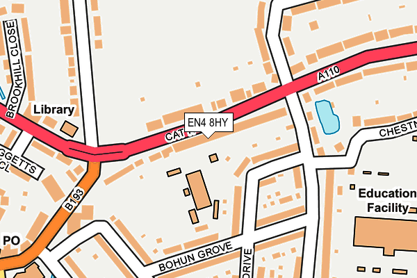 EN4 8HY map - OS OpenMap – Local (Ordnance Survey)