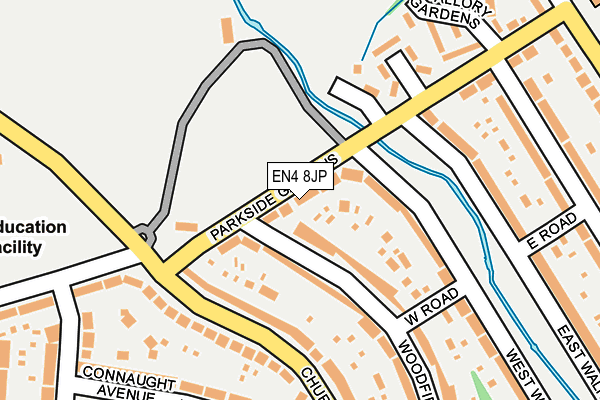 EN4 8JP map - OS OpenMap – Local (Ordnance Survey)