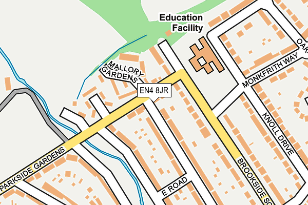 EN4 8JR map - OS OpenMap – Local (Ordnance Survey)
