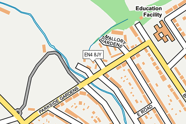 EN4 8JY map - OS OpenMap – Local (Ordnance Survey)