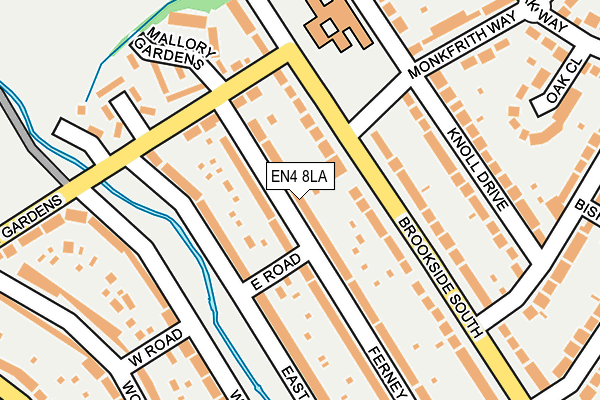 EN4 8LA map - OS OpenMap – Local (Ordnance Survey)