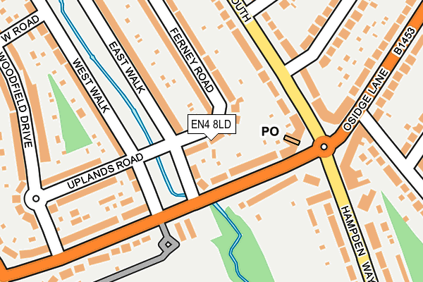 EN4 8LD map - OS OpenMap – Local (Ordnance Survey)