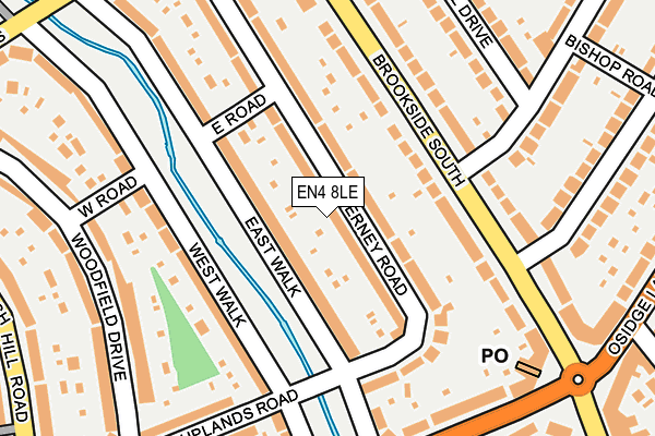 EN4 8LE map - OS OpenMap – Local (Ordnance Survey)