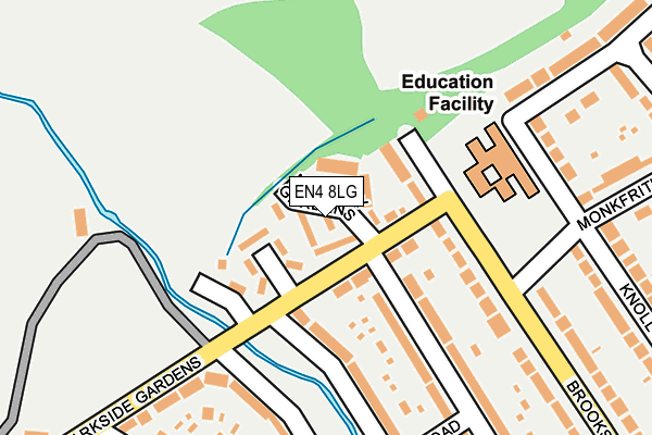 EN4 8LG map - OS OpenMap – Local (Ordnance Survey)