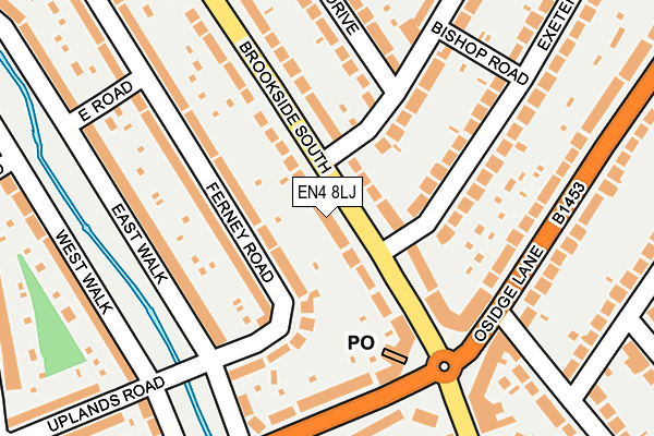 EN4 8LJ map - OS OpenMap – Local (Ordnance Survey)