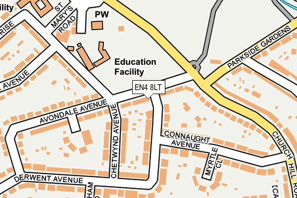 EN4 8LT map - OS OpenMap – Local (Ordnance Survey)