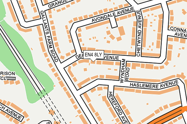 EN4 8LY map - OS OpenMap – Local (Ordnance Survey)