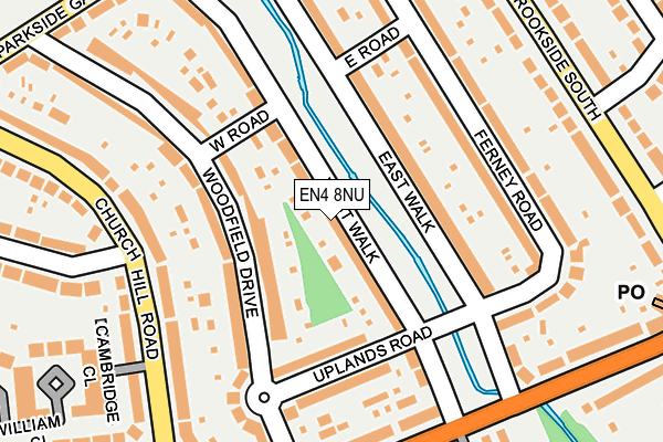 EN4 8NU map - OS OpenMap – Local (Ordnance Survey)
