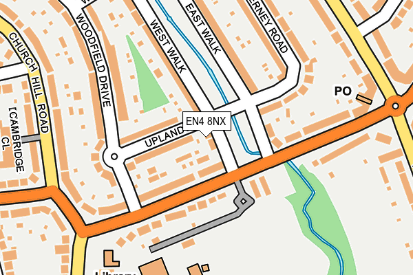 EN4 8NX map - OS OpenMap – Local (Ordnance Survey)