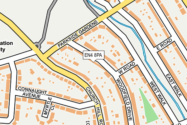 EN4 8PA map - OS OpenMap – Local (Ordnance Survey)