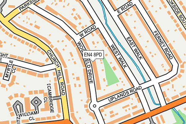 EN4 8PD map - OS OpenMap – Local (Ordnance Survey)