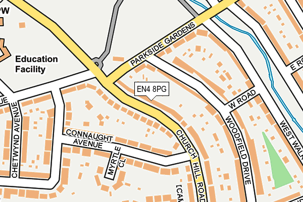 EN4 8PG map - OS OpenMap – Local (Ordnance Survey)