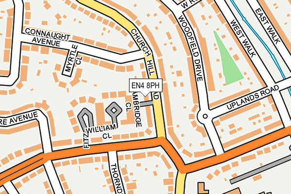 EN4 8PH map - OS OpenMap – Local (Ordnance Survey)