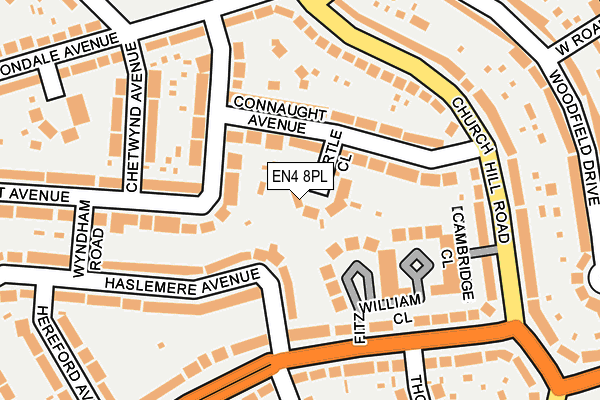 EN4 8PL map - OS OpenMap – Local (Ordnance Survey)