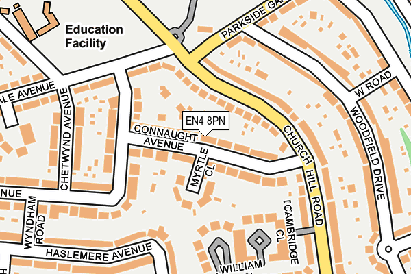 EN4 8PN map - OS OpenMap – Local (Ordnance Survey)