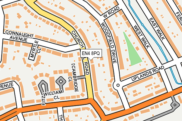 EN4 8PQ map - OS OpenMap – Local (Ordnance Survey)