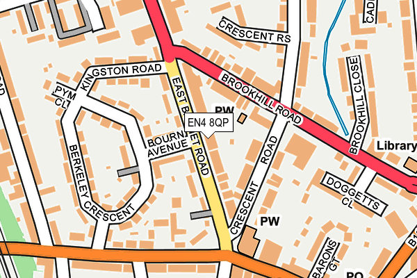 EN4 8QP map - OS OpenMap – Local (Ordnance Survey)
