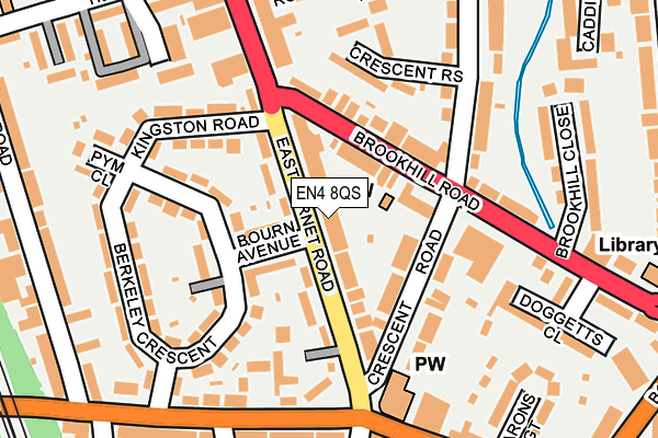 EN4 8QS map - OS OpenMap – Local (Ordnance Survey)