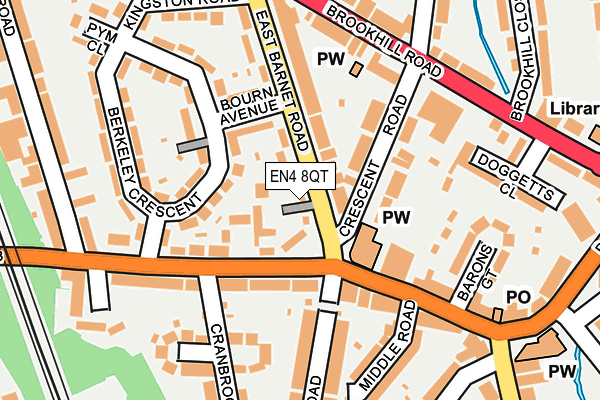 EN4 8QT map - OS OpenMap – Local (Ordnance Survey)