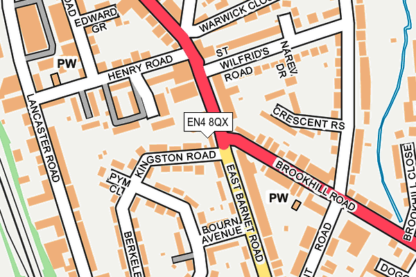 EN4 8QX map - OS OpenMap – Local (Ordnance Survey)