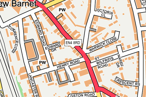 EN4 8RD map - OS OpenMap – Local (Ordnance Survey)