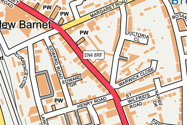 EN4 8RF map - OS OpenMap – Local (Ordnance Survey)