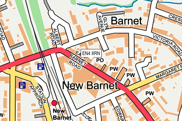 EN4 8RN map - OS OpenMap – Local (Ordnance Survey)