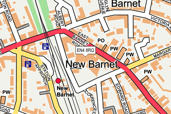 EN4 8RQ map - OS OpenMap – Local (Ordnance Survey)