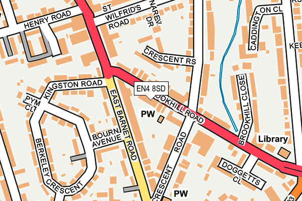 EN4 8SD map - OS OpenMap – Local (Ordnance Survey)