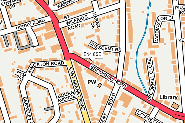 EN4 8SE map - OS OpenMap – Local (Ordnance Survey)