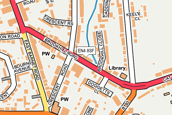 EN4 8SF map - OS OpenMap – Local (Ordnance Survey)