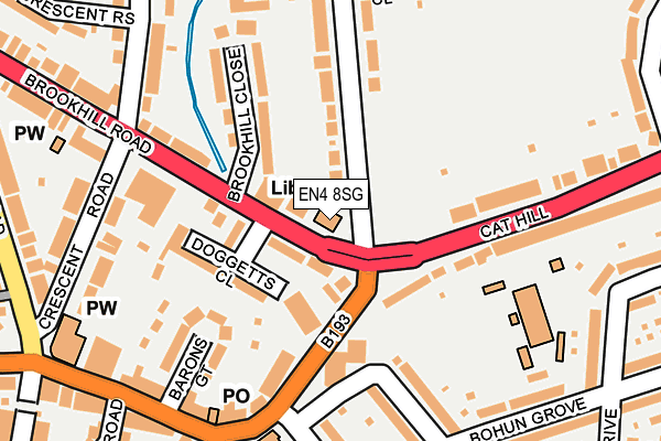 EN4 8SG map - OS OpenMap – Local (Ordnance Survey)