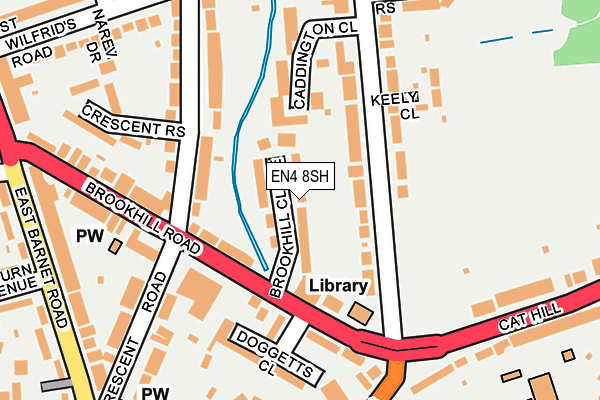 EN4 8SH map - OS OpenMap – Local (Ordnance Survey)