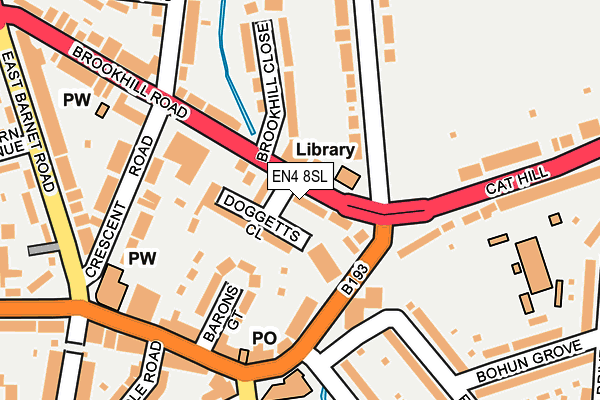 EN4 8SL map - OS OpenMap – Local (Ordnance Survey)