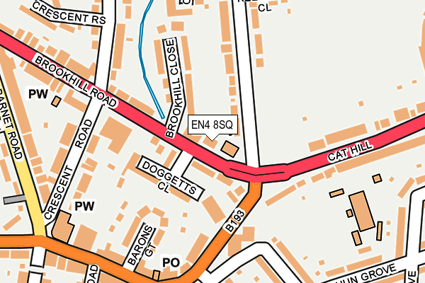 EN4 8SQ map - OS OpenMap – Local (Ordnance Survey)