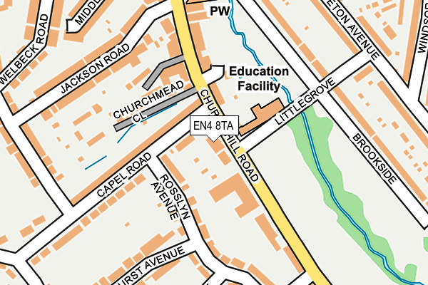 EN4 8TA map - OS OpenMap – Local (Ordnance Survey)