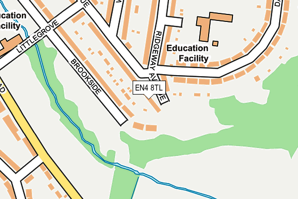EN4 8TL map - OS OpenMap – Local (Ordnance Survey)