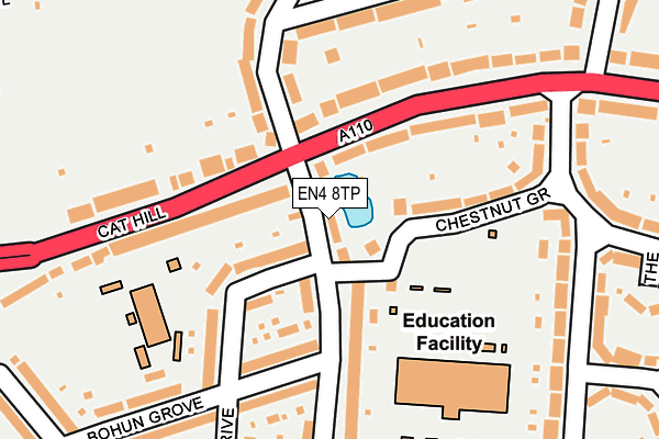 EN4 8TP map - OS OpenMap – Local (Ordnance Survey)
