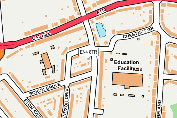 EN4 8TR map - OS OpenMap – Local (Ordnance Survey)