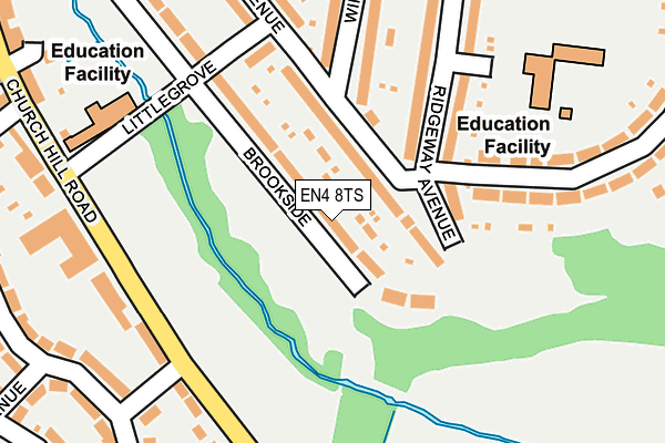 EN4 8TS map - OS OpenMap – Local (Ordnance Survey)