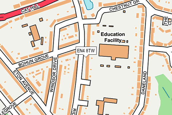 EN4 8TW map - OS OpenMap – Local (Ordnance Survey)