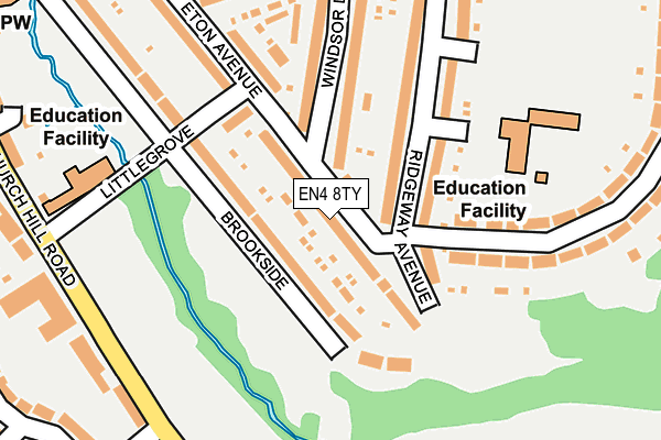 EN4 8TY map - OS OpenMap – Local (Ordnance Survey)