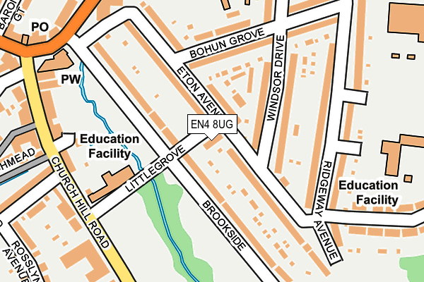EN4 8UG map - OS OpenMap – Local (Ordnance Survey)