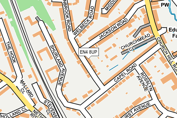 EN4 8UP map - OS OpenMap – Local (Ordnance Survey)