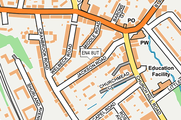 EN4 8UT map - OS OpenMap – Local (Ordnance Survey)