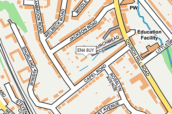 EN4 8UY map - OS OpenMap – Local (Ordnance Survey)