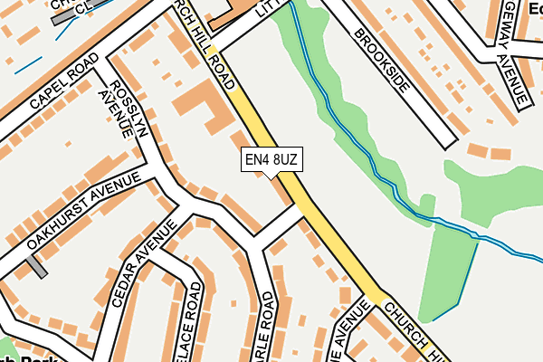 EN4 8UZ map - OS OpenMap – Local (Ordnance Survey)