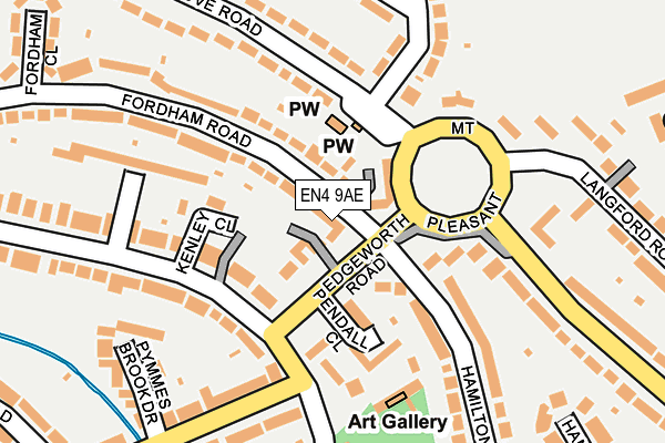 EN4 9AE map - OS OpenMap – Local (Ordnance Survey)