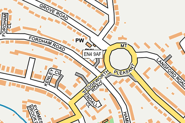 EN4 9AF map - OS OpenMap – Local (Ordnance Survey)